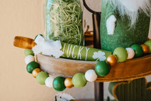Load image into Gallery viewer, Green Wood Beaded Garland