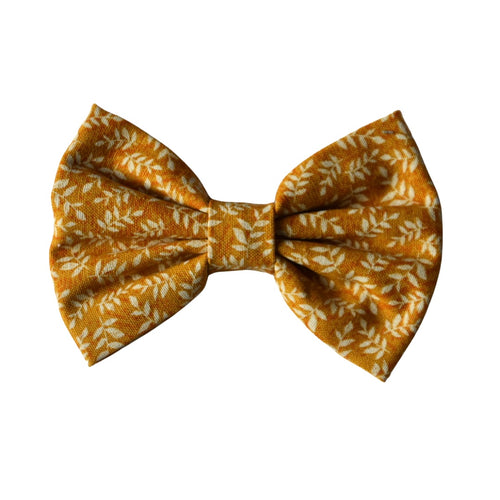 Mustard Floral Classic Bow