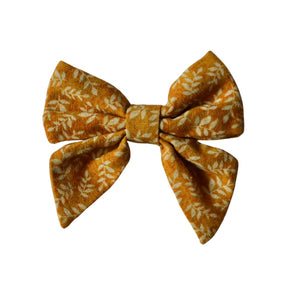 Mustard Floral Bow - Small