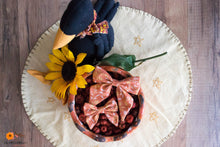 Load image into Gallery viewer, Orange Floral Bow - Mini
