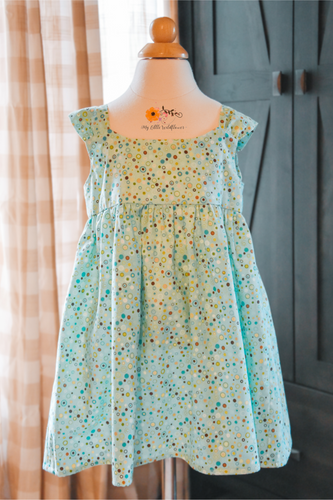 Teal Polka Dotted Sundress {Girl}