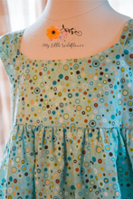 Load image into Gallery viewer, Teal Polka Dotted Sundress {Girl}