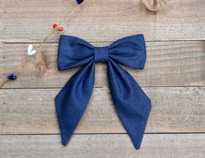 Navy Bow - Large