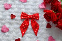 Load image into Gallery viewer, Red Polka Dot Sailor Bow