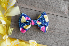 Load image into Gallery viewer, Navy Mixed Fruit Classic Bow
