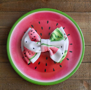 Watermelon Double Stacked Bow