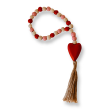 Load image into Gallery viewer, Wood Beaded Garland with Heart