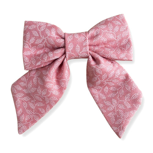 Blush Floral Small Sailor Bow