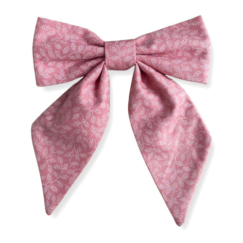 Blush Floral Sailor Bow