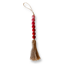 Load image into Gallery viewer, Red to Pink Ombre Wood Beaded Strand