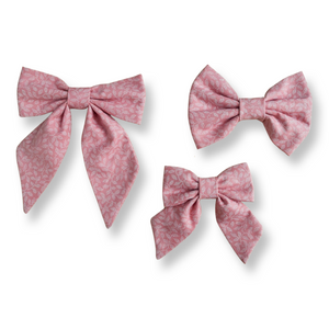 Blush Floral Classic Bow