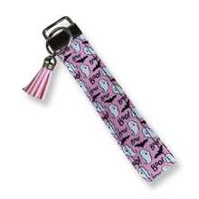 Load image into Gallery viewer, Pink Halloween Girly Ghosties Keychain Wristlet