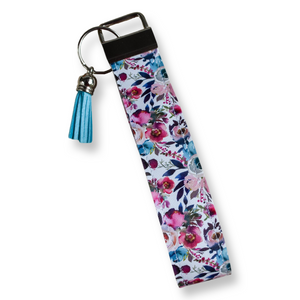 Light & Airy Floral Keychain Wristlet